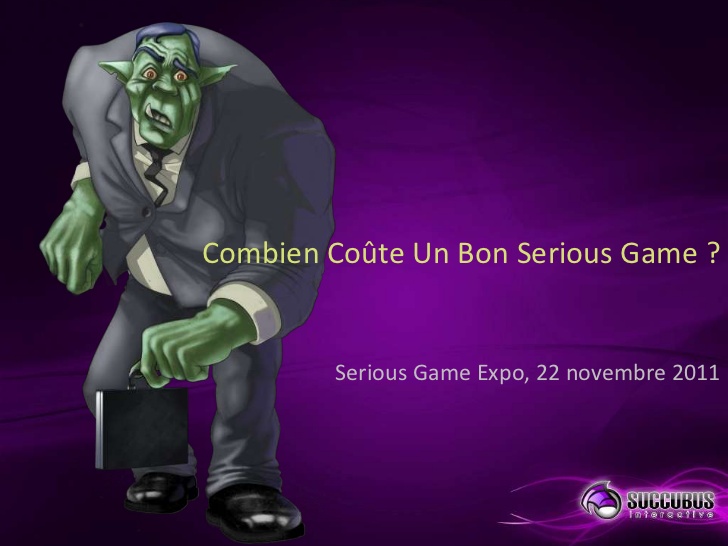 Combien coûte un bon serious game ?