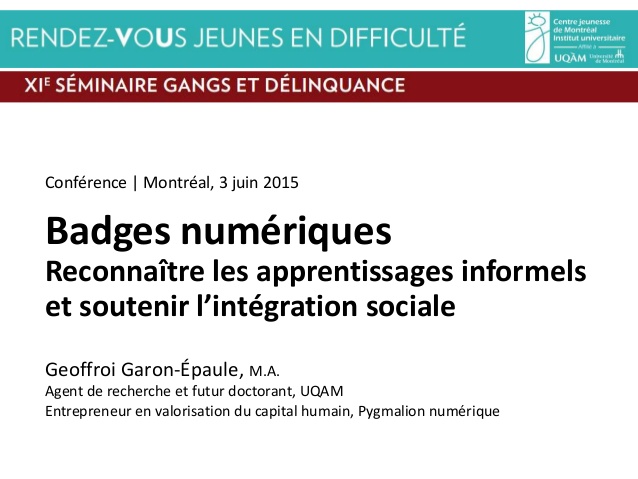 Badges numériques : Reconnaître les apprentissages informels et soute…