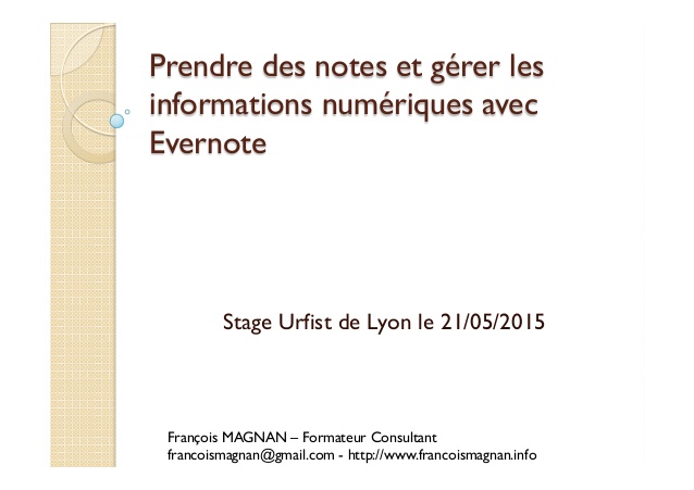 Prendre des notes et gérer les informations numériques avec Evernote