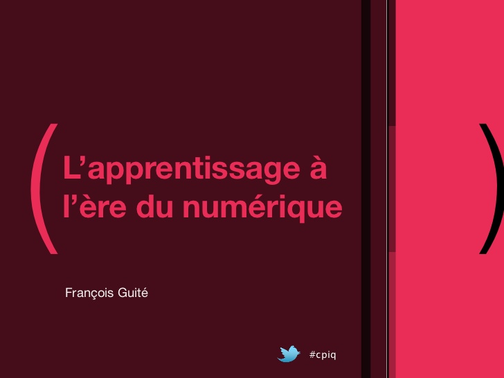 L’apprentissage à l’ère du numérique