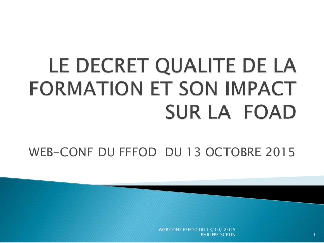 Qualité et FOAD – webconference FFFOD