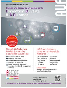 Appel à candidatures pour les formations ouvertes et à distance (FOAD) 2016-2017 – AUF