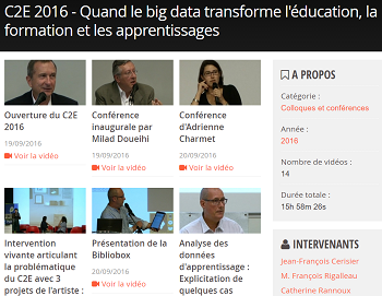 C2E 2016 : Quand le big data transforme l’éducation, la formation et les apprentissages | Thot Cursus