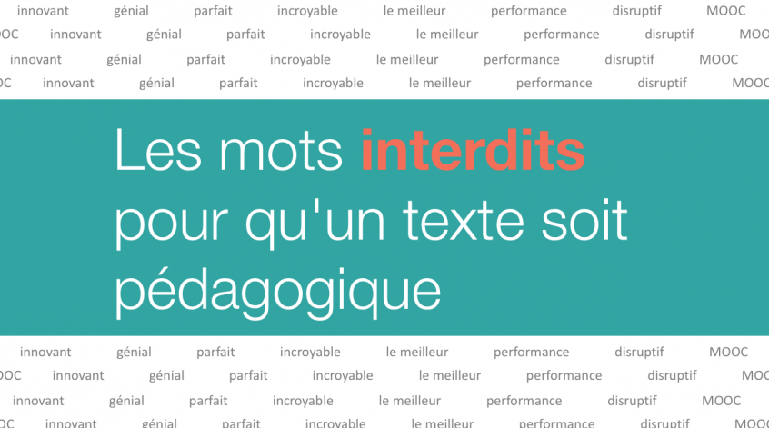 Les mots interdits pour qu’un texte soit pédagogique – Sydologie