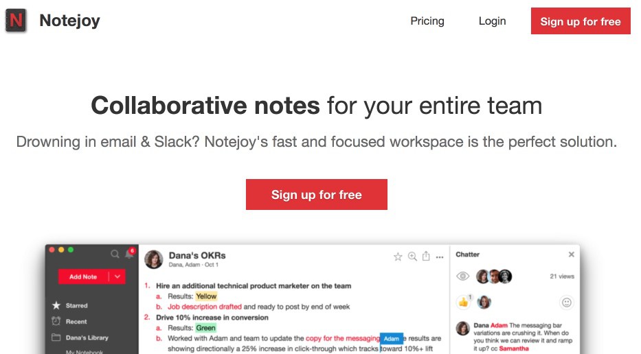 NoteJoy. Un carnet de notes collaboratif – Les Outils Collaboratifs