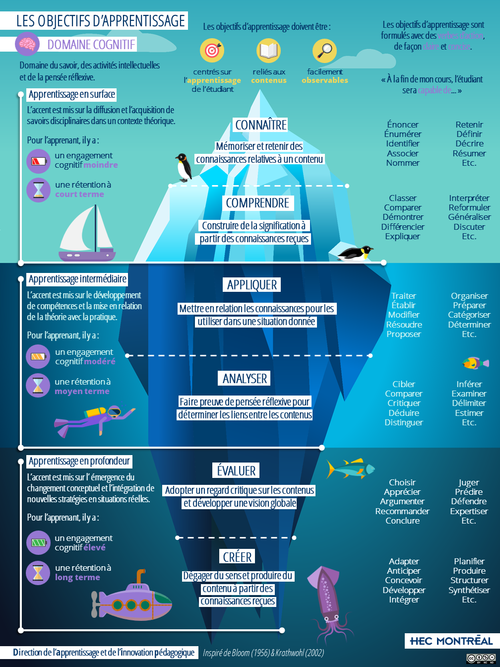 Les objectifs d’apprentissage, domaine cognitif — Innovation pédagogique