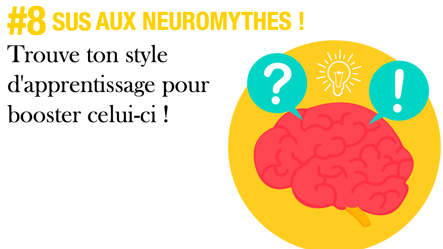 [Sus aux neuromythes !] Episode 8 : Trouve ton style d’apprentissage pour booster celui-ci ! (partie 1/2) — Sydologie