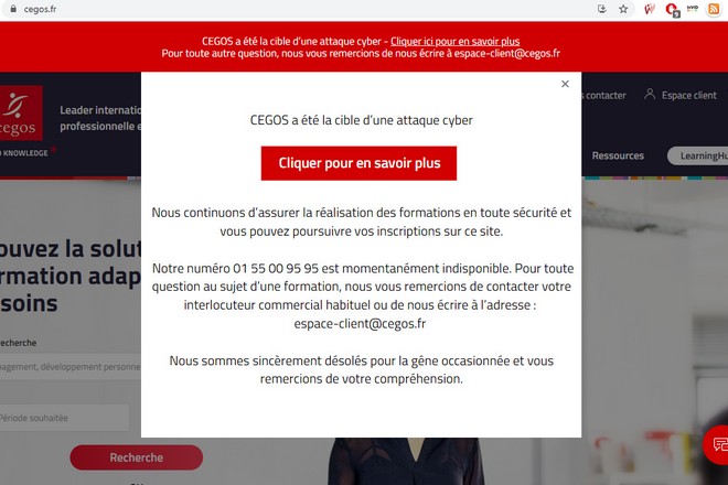 L’organisme de formation Cegos victime d’une attaque informatique d’ampleur — La revue du Digital