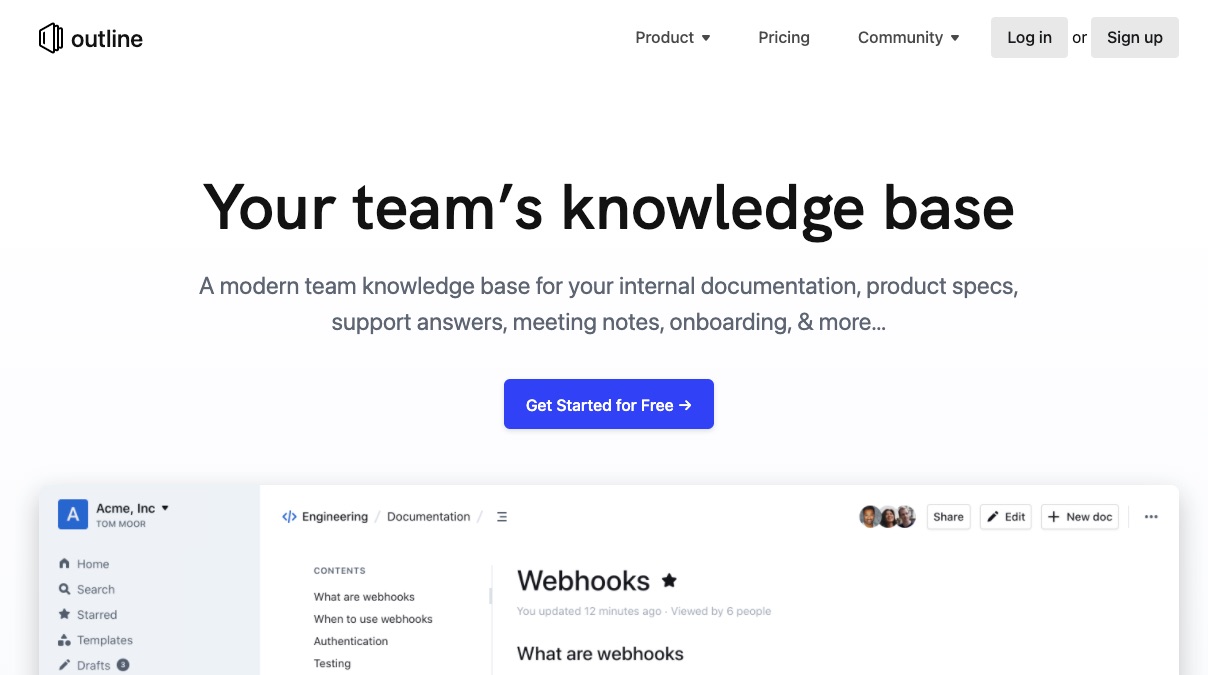 Outline. Une base de connaissances collaborative pour vos équipes — Outils Collaboratifs