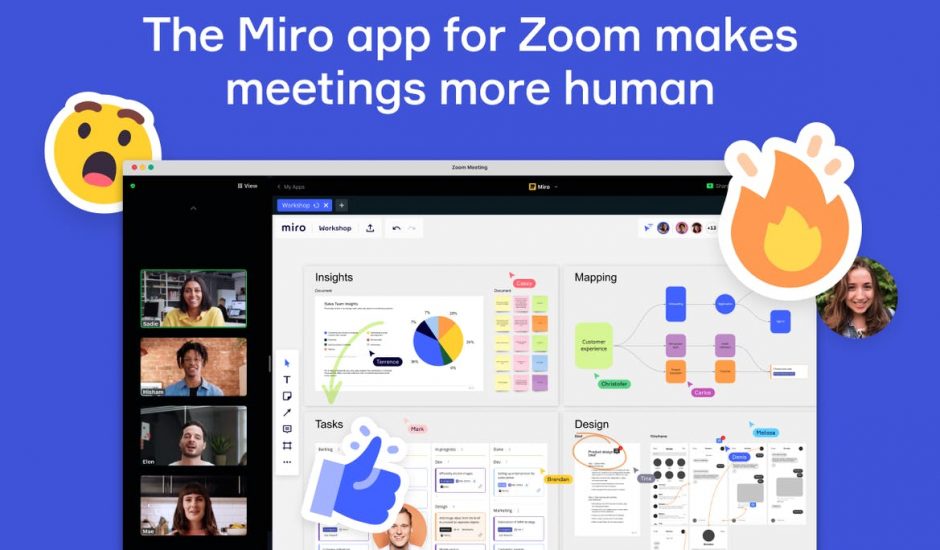 Miro app for Zoom : un tableau blanc collaboratif pour les réunions Zoom