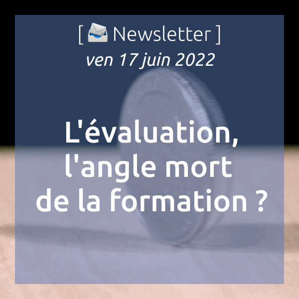 Newsletter du 17/06/2022 : L’évaluation, l’angle mort de la formation ?