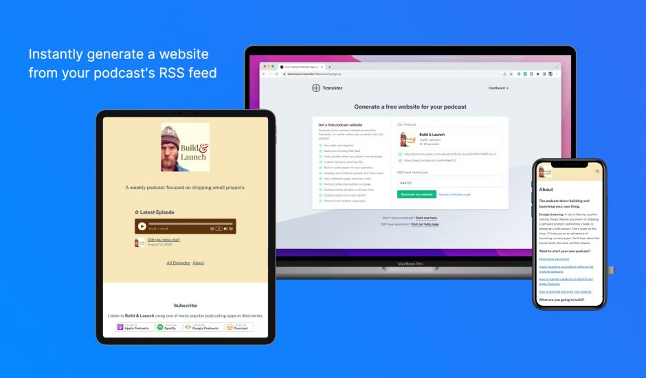 Cet outil permet de créer gratuitement un site web pour ses podcasts ! — Siècle Digital