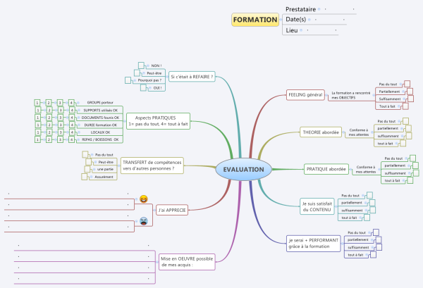 Une carte mentale pour évaluer vos cours ? — Formation 3.0