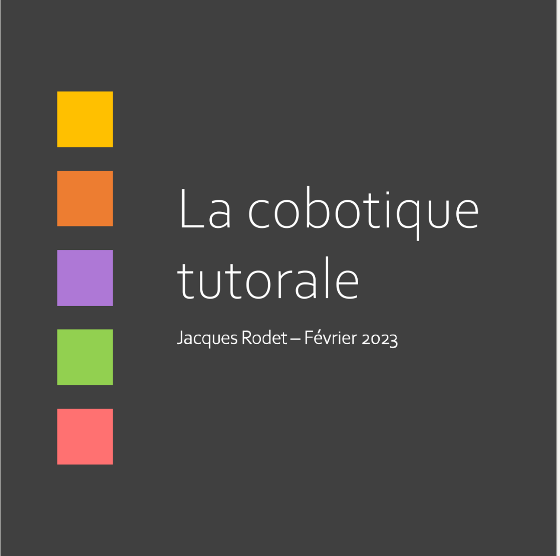 La cobotique tutorale — Jacques RODET (Linkedin)