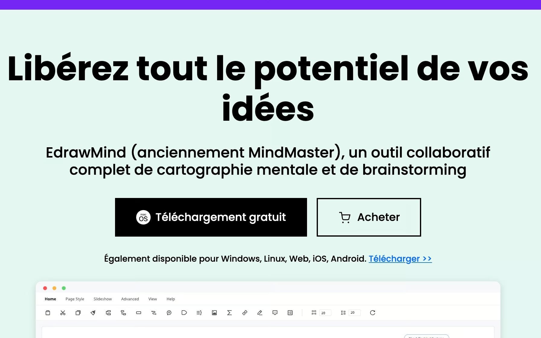 EdrawMind: Solution de cartes mentales en ligne facile à utiliser