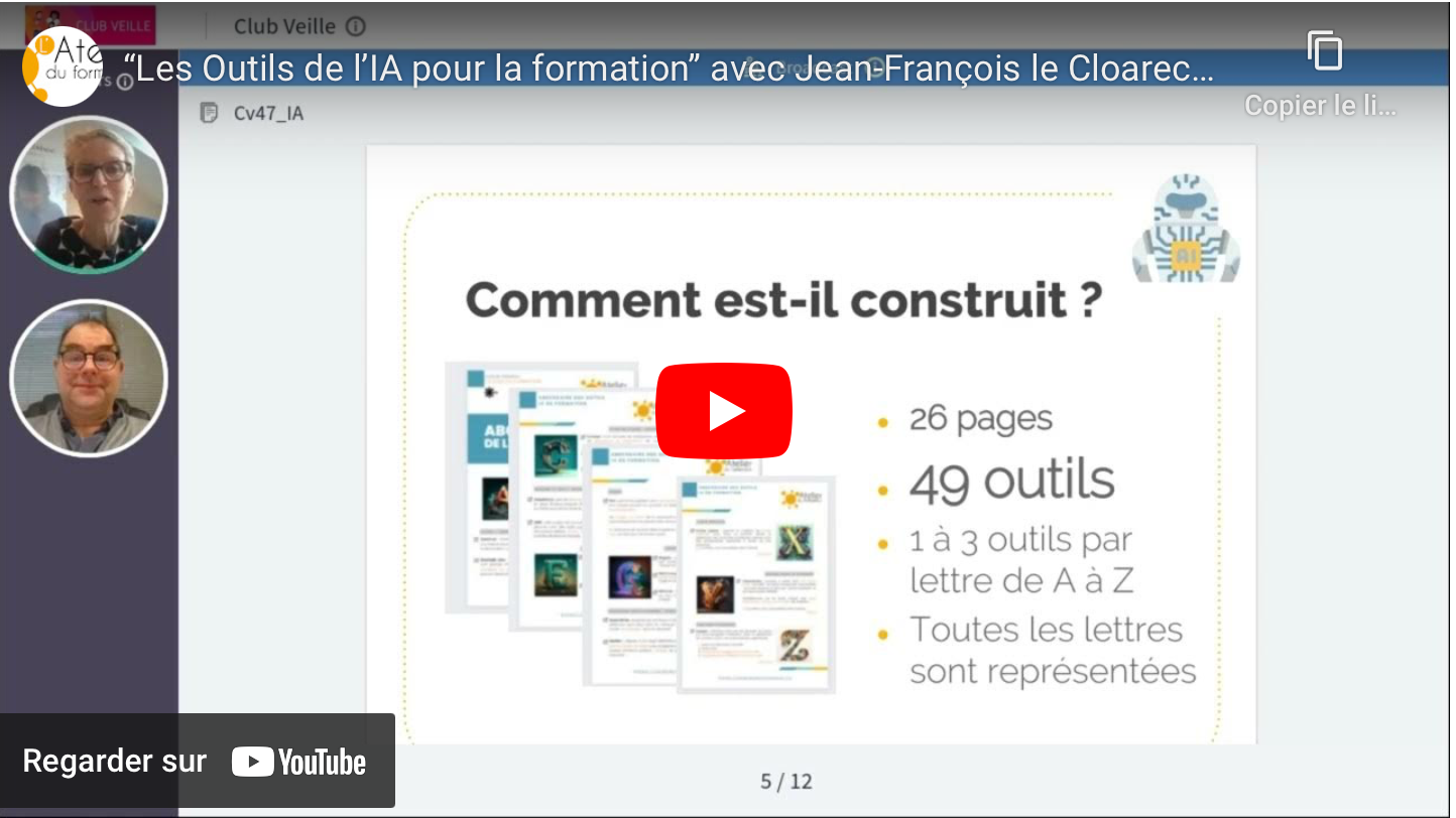 Les outils de l’IA en formation — replay